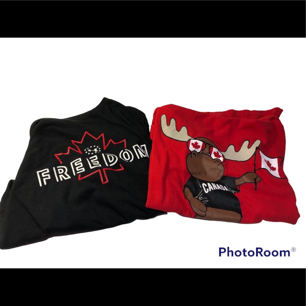 Under Armour Canada shirt & moose Canada T-shirt Tee both Youth XL (14-16)